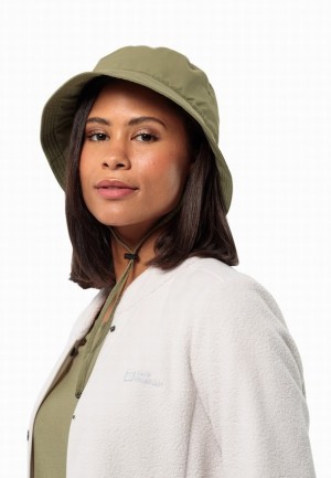 Jack Wolfskin Sun Hoeden Dames Olijfgroen | 59211424