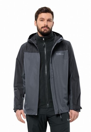 Jack Wolfskin Taubenberg 3in1 Jassen Heren Zwart | 24177028