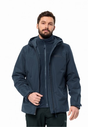 Jack Wolfskin Taubenberg 3in1 Jassen Heren Donkerblauw | 66302118