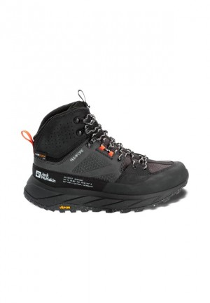 Jack Wolfskin Terraquest Texapore Mid Wandelschoenen Dames Zwart | 11514108