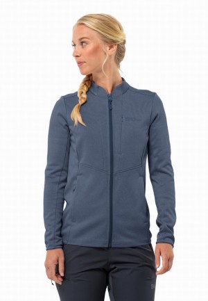 Jack Wolfskin Tervern Fz Fleece Jassen Dames Blauw | 45302109