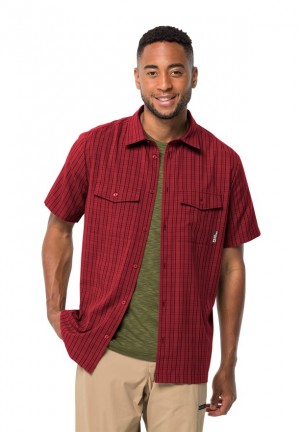 Jack Wolfskin Thompson Overhemd Heren Rood | 32250995