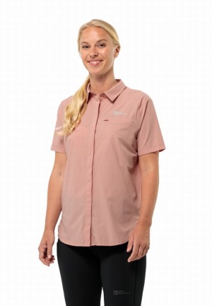 Jack Wolfskin Vandra S/s Overhemd Dames Roze | 41637503