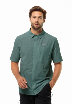 Jack Wolfskin Vandra S/s Overhemd Heren Groen | 86949617