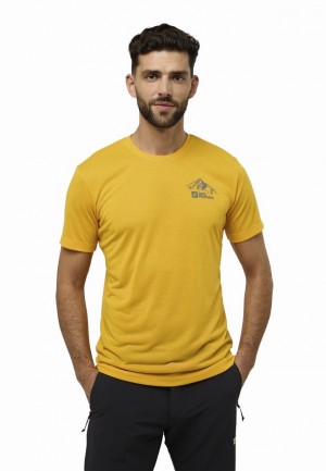 Jack Wolfskin Vonnan Graphic T-shirts Heren Geel | 28976066