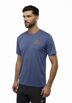 Jack Wolfskin Vonnan Graphic T-shirts Heren Donkerblauw | 13314083