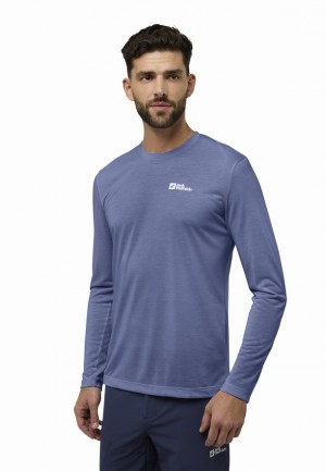 Jack Wolfskin Vonnan Ls T-shirts Heren Donkerblauw | 28092432