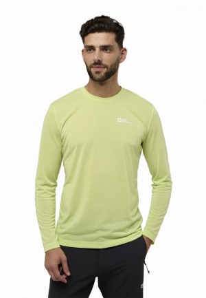 Jack Wolfskin Vonnan Ls T-shirts Heren Geel | 48384413