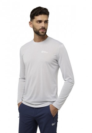 Jack Wolfskin Vonnan Ls T-shirts Heren Grijs | 17359709