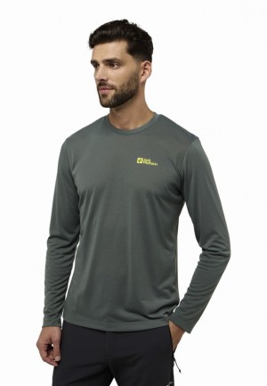 Jack Wolfskin Vonnan Ls T-shirts Heren Groen | 79126376