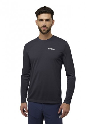 Jack Wolfskin Vonnan Ls T-shirts Heren Zwart | 74950590