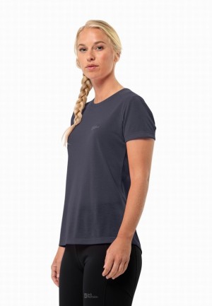 Jack Wolfskin Vonnan S/s T-shirts Dames Donkerblauw | 48751275