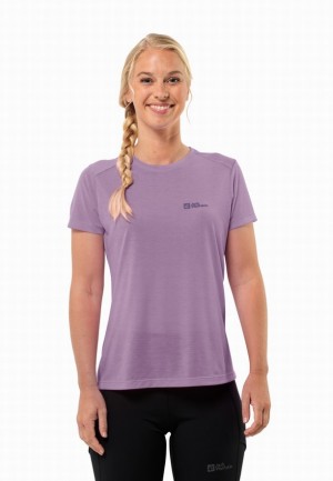 Jack Wolfskin Vonnan S/s T-shirts Dames Paars | 30962778