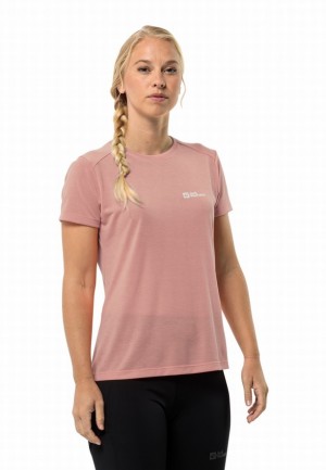 Jack Wolfskin Vonnan S/s T-shirts Dames Roze | 37943546