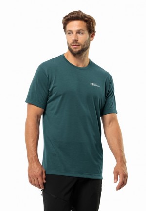 Jack Wolfskin Vonnan S/s T-shirts Heren Turquoise | 82603130