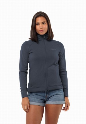Jack Wolfskin Waldsee Fleece Jassen Dames Donkerblauw | 83388059