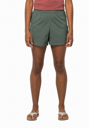 Jack Wolfskin Wanderthirst Korte Broek Dames Groen | 91759260