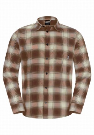 Jack Wolfskin Wanderweg Overhemd Heren Rood | 81455598