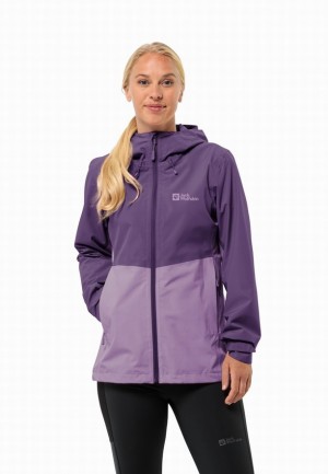 Jack Wolfskin Weiltal 2l Regenjassen Dames Paars | 40000855