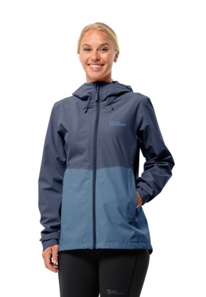 Jack Wolfskin Weiltal 2l Regenjassen Dames Blauw | 81336917