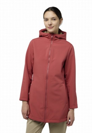 Jack Wolfskin Windland Softshell Jas Dames Rood | 97590748