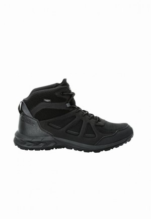 Jack Wolfskin Woodland 2 Texapore Mid Wandelschoenen Heren Zwart | 94077052