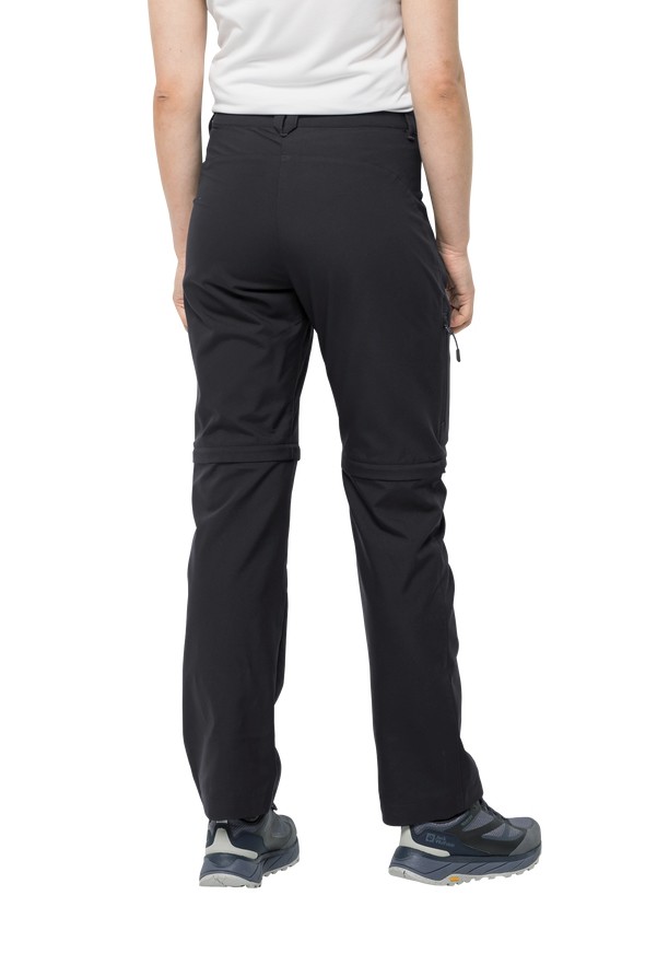 Jack Wolfskin Active Track Zip Off Wandelbroeken Dames Zwart | 35278908
