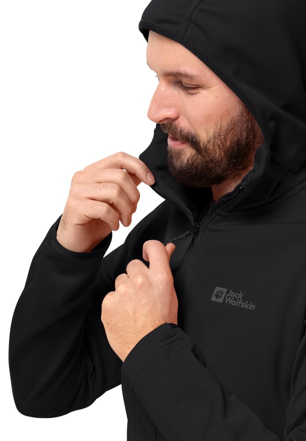 Jack Wolfskin Alpgrat Hooded Fz Fleece Jassen Heren Zwart | 35969660