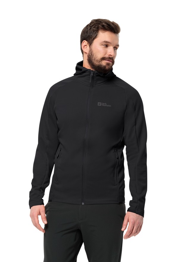 Jack Wolfskin Alpgrat Hooded Fz Fleece Jassen Heren Zwart | 35969660