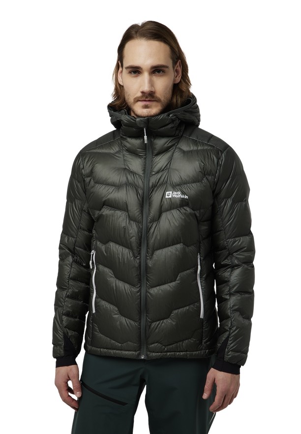 Jack Wolfskin Alpspitze Hoody Donsjas Heren Zwart | 58916171