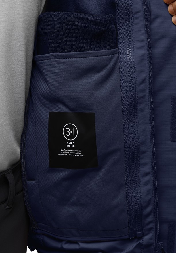 Jack Wolfskin Altenberg 3in1 Jassen Heren Donkerblauw | 29119448