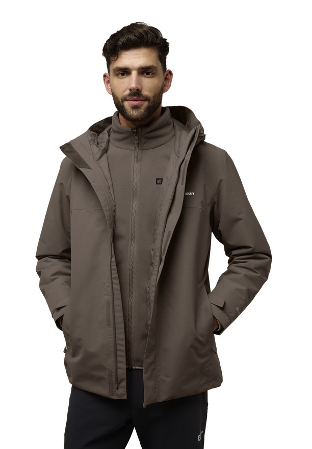 Jack Wolfskin Altenberg 3in1 Jassen Heren Koffie | 17549587