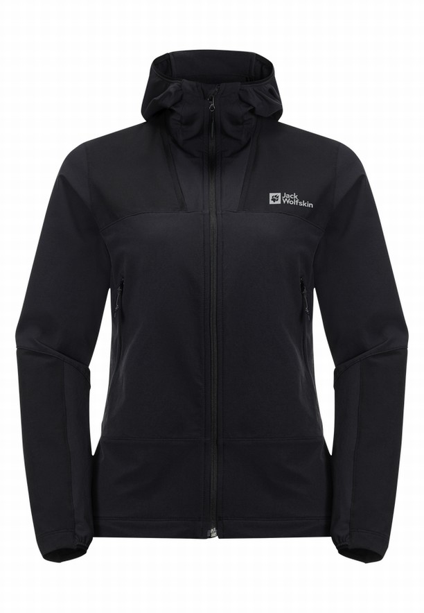 Jack Wolfskin Andur Softshell Jas Dames Zwart | 97967520