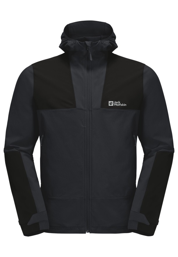 Jack Wolfskin Andur Softshell Jas Heren Zwart | 97036340