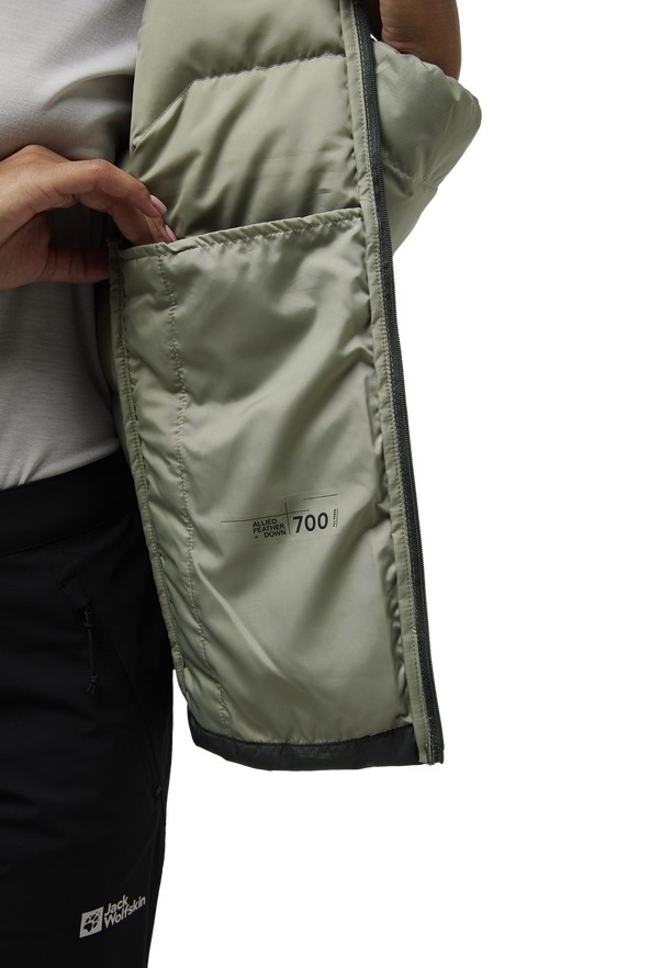 Jack Wolfskin Ather Donsjas Dames Grijs | 46139567