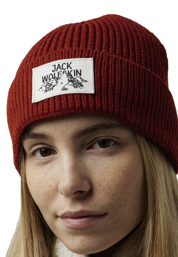 Jack Wolfskin Badge Muts Dames Rood | 41148423