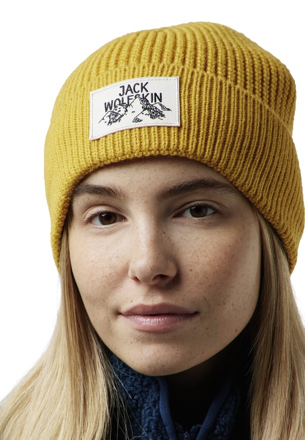 Jack Wolfskin Badge Muts Heren Geel | 49973042
