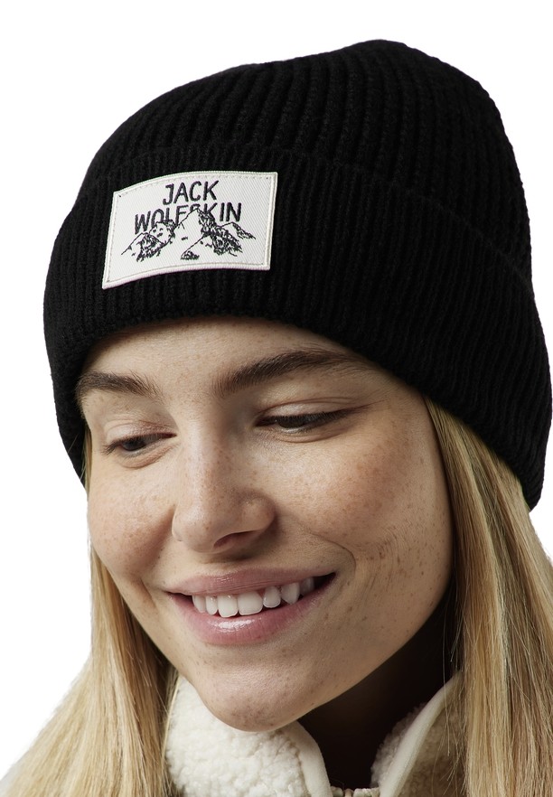 Jack Wolfskin Badge Muts Heren Zwart | 34637839