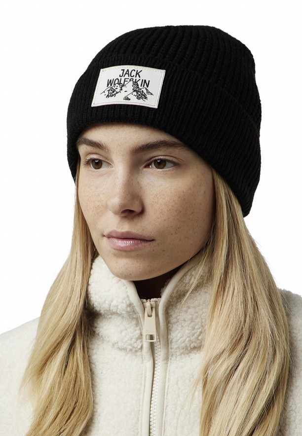 Jack Wolfskin Badge Muts Heren Zwart | 34637839