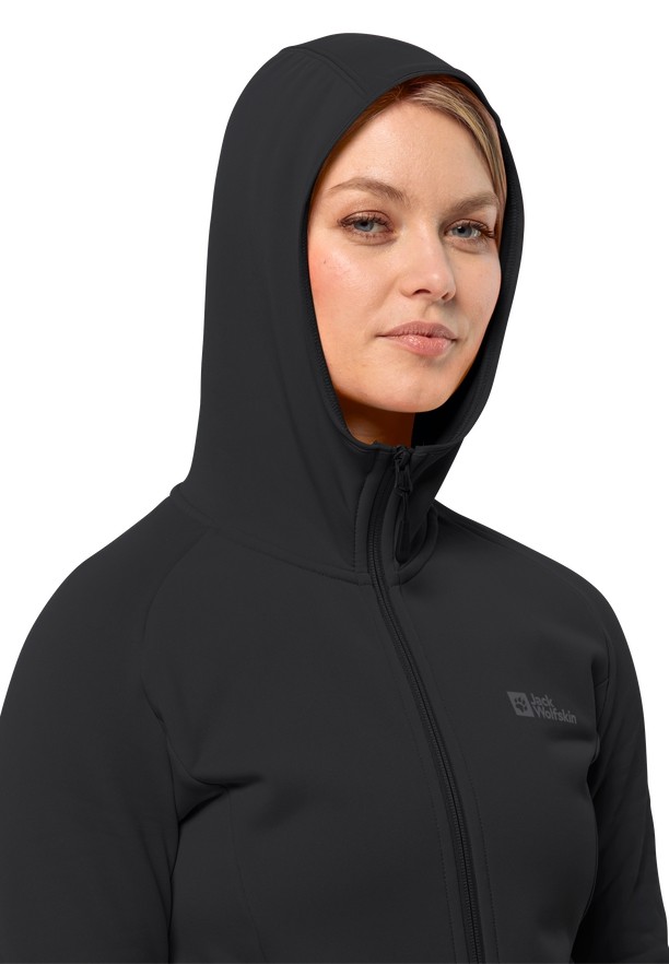 Jack Wolfskin Baiselberg Hooded Fz Fleece Jassen Dames Zwart | 50608904