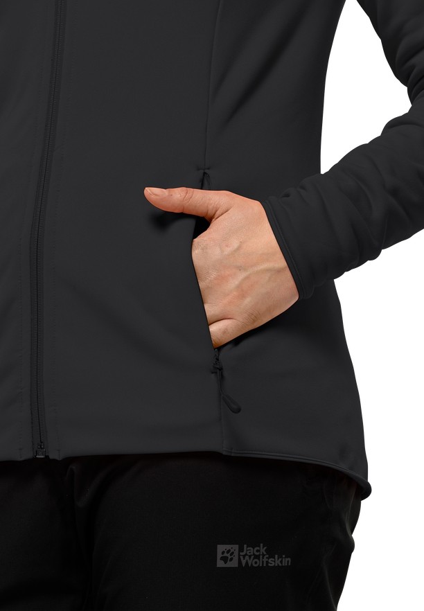Jack Wolfskin Baiselberg Hooded Fz Fleece Jassen Dames Zwart | 50608904