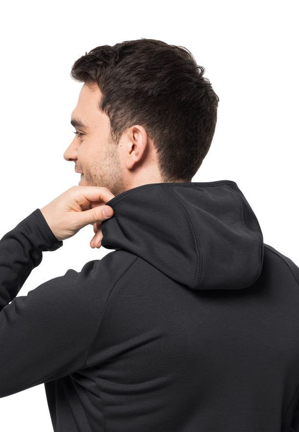 Jack Wolfskin Baiselberg Hooded Fz Fleece Jassen Heren Zwart | 18671526