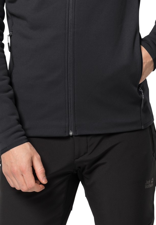 Jack Wolfskin Baiselberg Hooded Fz Fleece Jassen Heren Zwart | 18671526