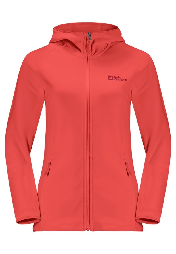 Jack Wolfskin Baiselberg Hooded Fz Fleece Jassen Dames Rood | 54480666