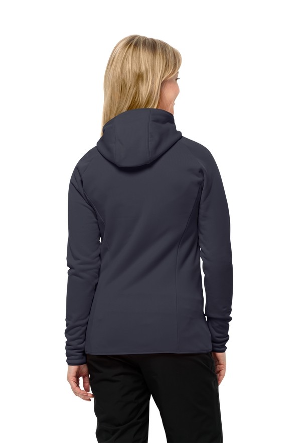 Jack Wolfskin Baiselberg Hooded Fz Fleece Jassen Dames Donkerblauw | 71024750