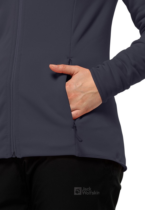 Jack Wolfskin Baiselberg Hooded Fz Fleece Jassen Dames Donkerblauw | 71024750