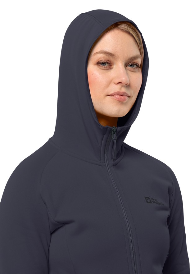 Jack Wolfskin Baiselberg Hooded Fz Fleece Jassen Dames Donkerblauw | 71024750
