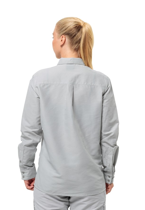 Jack Wolfskin Barrier Ls Overhemd Dames Grijs | 63700093