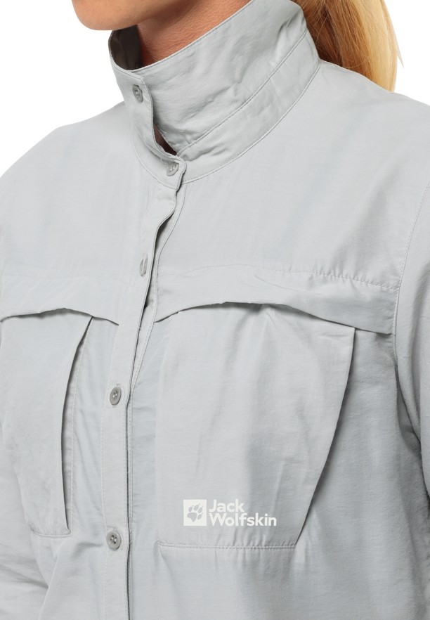 Jack Wolfskin Barrier Ls Overhemd Dames Grijs | 63700093