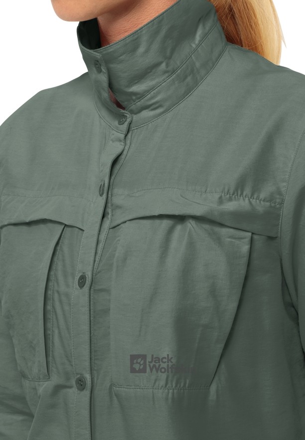 Jack Wolfskin Barrier Ls Overhemd Dames Groen | 99240511